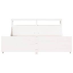 Berkfield Home Sleek Bed Frame without Mattress White 180x200 cm Super King Soli - thumbnail 4