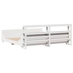 Berkfield Home Sleek Bed Frame without Mattress White 180x200 cm Super King Soli - thumbnail 8