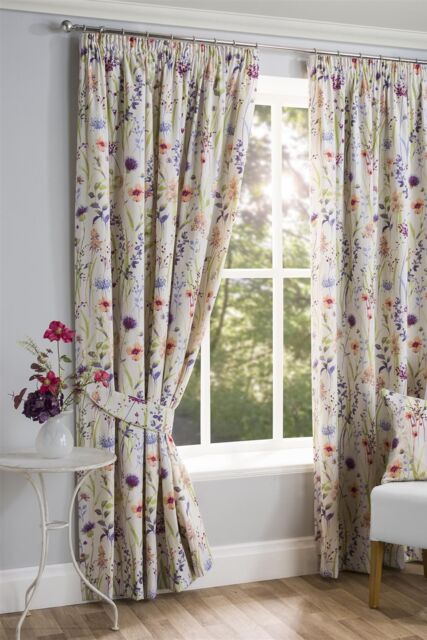 Sundour Cheshire Floral Fully Lined Pencil Pleat Curtains - Size: 168 cm width x 137 cm drop - image 1