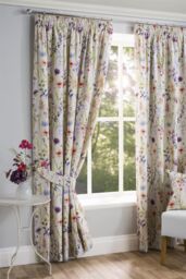 Sundour Cheshire Floral Fully Lined Pencil Pleat Curtains - Size: 168 cm width x 137 cm drop - thumbnail 1