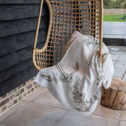 Benjamin Tate Design Drawn Anchors Blanket in Natural - Size: 120 cm x 150 cm - thumbnail 4