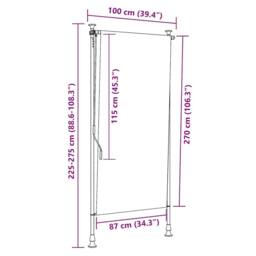 Berkfield Home Outdoor Roller Blind 100x270 cm Cream - thumbnail 7