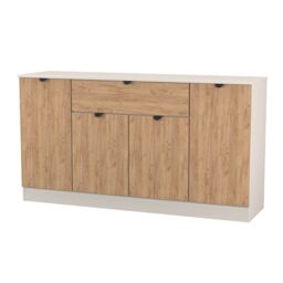 Ready Assembled 2 U Norway 4 Door 1 Drawer Wide Unit (Ready Assembled) in Beige - thumbnail 4