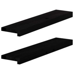 Berkfield Home Window Sills 2 pcs¬†Dark Brown 70x15x2 cm Solid Wood Oak - Size: Medium