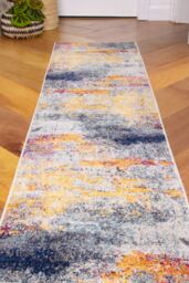 Kukoon Multicolour Distressed Abstract Soft Pile Kitchen Living Room Area Rug - Size: 60 cm x 240 cm - thumbnail 2