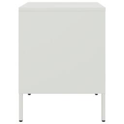 Berkfield Home Durable Bedside Cabinet White 36x39x50.5 cm Steel - thumbnail 7