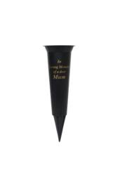 KDMD Black Mum Grave Vase 23cm 5 Pack - thumbnail 2