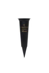 KDMD Black Mum Grave Vase 23cm 5 Pack - thumbnail 1