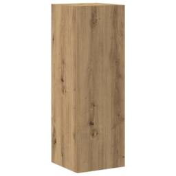 Berkfield Home Wall Mounted TV cabinets 4 pcs Artisan Oak Engineered Wood in Brown - thumbnail 4