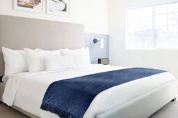 Emma Barclay Darcy Tassel Blanket/Throw in Navy - Size: 150 cm x 200 cm - thumbnail 2