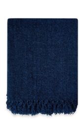 Emma Barclay Darcy Tassel Blanket/Throw in Navy - Size: 150 cm x 200 cm - thumbnail 1