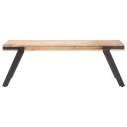 Berkfield Home Coffee Table 114x65x40 cm Solid Mango Wood in Brown - Size: 114 x 65 x 40 cm - thumbnail 2