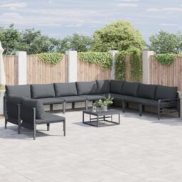 Berkfield Home Garden Sofa Set 11 pcs Anthracite Steel - thumbnail 1