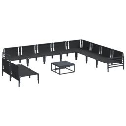 Berkfield Home Garden Sofa Set 11 pcs Anthracite Steel - thumbnail 7