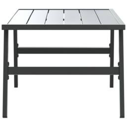 Berkfield Home Garden Coffee Table Black 90x45x35 cm Powder-coated Steel - Size: 90 x 45 x 35 cm - thumbnail 4