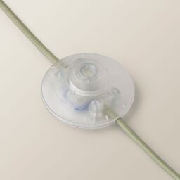 ValueLights Lenny Drum Shade Colour Drench Ribbed Fabric Midi Floor Lamp with Bulb in Pale Green - thumbnail 5