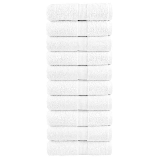 Berkfield Home Premium Soap Towels SOLUND 10pcs White 30x30cm 600gsm - image 1