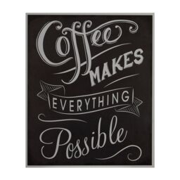Orsina Coffee Makes Everything Wall Plaque in Black - thumbnail 3