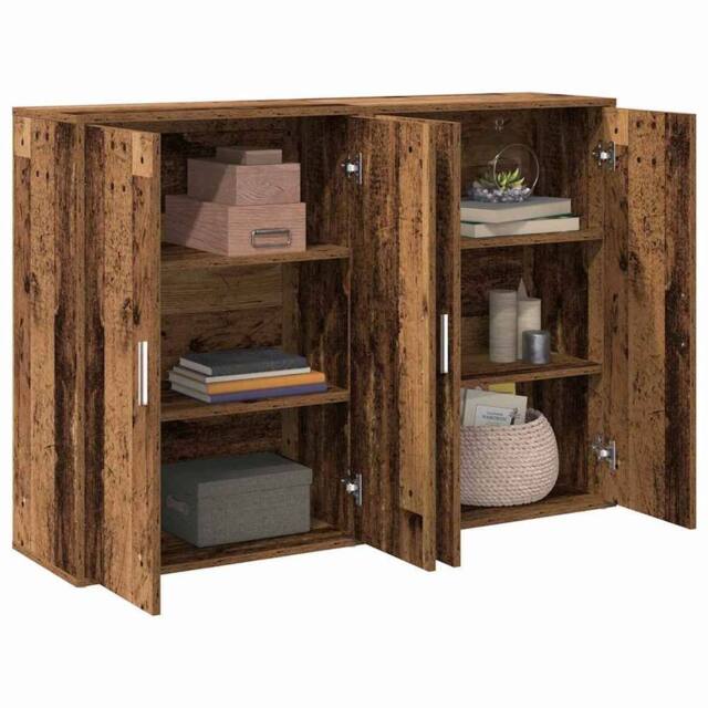Berkfield Home Modern Buffet Sideboard Old wood 120 x 31 x 84 cm Engineered Wood - image 1