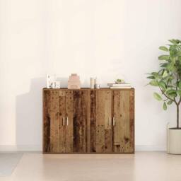Berkfield Home Modern Buffet Sideboard Old wood 120 x 31 x 84 cm Engineered Wood - thumbnail 4