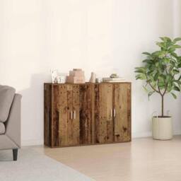 Berkfield Home Modern Buffet Sideboard Old wood 120 x 31 x 84 cm Engineered Wood - thumbnail 2