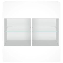 Berkfield Home TV Wall Cabinet with LED Lights White 58.5x30x60.5 cm - thumbnail 7