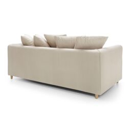 Abakus Direct Chicago Spill-Proof Velvet 3 Seater Sofa in Cream - thumbnail 4