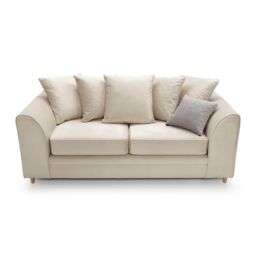 Abakus Direct Chicago Spill-Proof Velvet 3 Seater Sofa in Cream - thumbnail 6