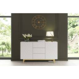 Creative Furniture Diamond Luxe Sideboard 140cm - White - thumbnail 2