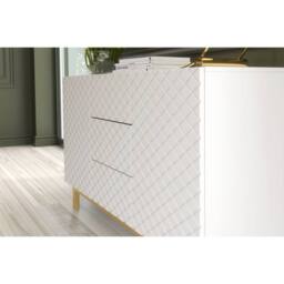 Creative Furniture Diamond Luxe Sideboard 140cm - White - thumbnail 4