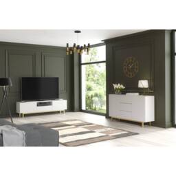 Creative Furniture Diamond Luxe Sideboard 140cm - White - thumbnail 7