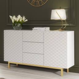 Creative Furniture Diamond Luxe Sideboard 140cm - White - thumbnail 5