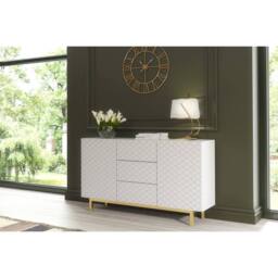 Creative Furniture Diamond Luxe Sideboard 140cm - White - thumbnail 6