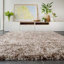 Kukoon Beige Brown Super Soft Shaggy Area Rug in Chocolate - Size: 200 cm x 290 cm - thumbnail 6