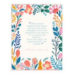 "Artery8 Wall Art Print Hinduism Affirm Divine Calm Paramahansa Yogananda Quote Poster - Size: W24"" x H32""" - thumbnail 1
