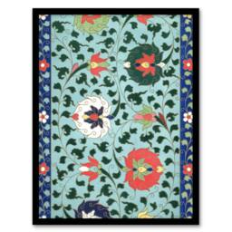Artery8 Owen Jones Vibrant Chinese Floral Pattern Framed Wall Art Print - Size: A4 - thumbnail 1