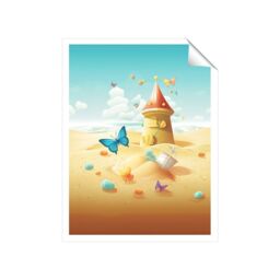 "Warren Reed - Designer Butterflies On A Beach Holiday Unframed Art Print - Size: W16"" x H24""" - thumbnail 2