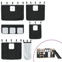 Berkfield Home Bunk Bed without Mattress with Slide White & Black 90x190 cm Single - thumbnail 5