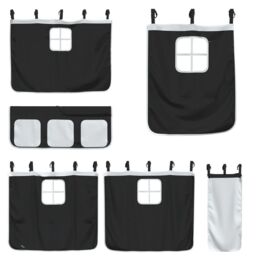 Berkfield Home Bunk Bed without Mattress with Slide White & Black 90x190 cm Single - thumbnail 6