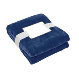 MidOcean Logan RPET Fleece Blanket in Blue - thumbnail 1