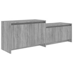 Berkfield Home TV Cabinet Grey Sonoma 146.5x35x50 cm Engineered Wood - thumbnail 1
