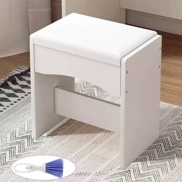 EONLION Mondeer White Dressing Table Stool Makeup Chair - image 1
