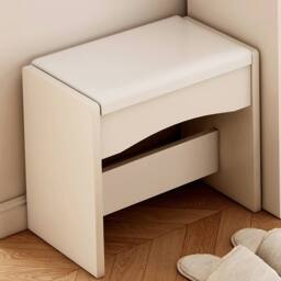 EONLION Mondeer White Dressing Table Stool Makeup Chair - thumbnail 4