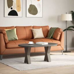 Berkfield Home Coffee Table Legs X-Shaped 2 pcs Natural Steel 38x(42-43) cm Steel in Brown - thumbnail 2