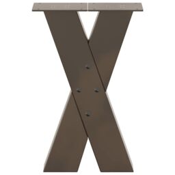Berkfield Home Coffee Table Legs X-Shaped 2 pcs Natural Steel 38x(42-43) cm Steel in Brown - thumbnail 5