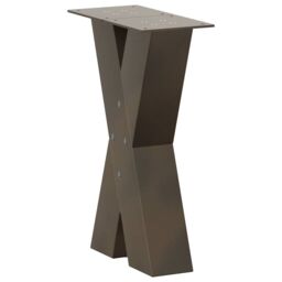 Berkfield Home Coffee Table Legs X-Shaped 2 pcs Natural Steel 38x(42-43) cm Steel in Brown - thumbnail 4