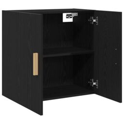 Berkfield Home Black Oak Wall Cabinet - 60x30x60 cm, Made from Engineered Wood - Size: 60 x 30 x 60 cm - thumbnail 5