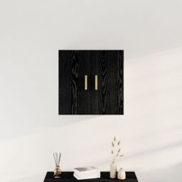 Berkfield Home Black Oak Wall Cabinet - 60x30x60 cm, Made from Engineered Wood - Size: 60 x 30 x 60 cm - thumbnail 4