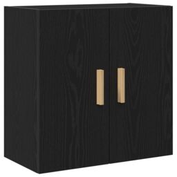 Berkfield Home Black Oak Wall Cabinet - 60x30x60 cm, Made from Engineered Wood - Size: 60 x 30 x 60 cm - thumbnail 2