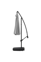 Garden Sanctuary Large 3m Patio Parasol Garden Umbrella for Sunshade & Rainwith Plastic Base in Light Grey - thumbnail 5